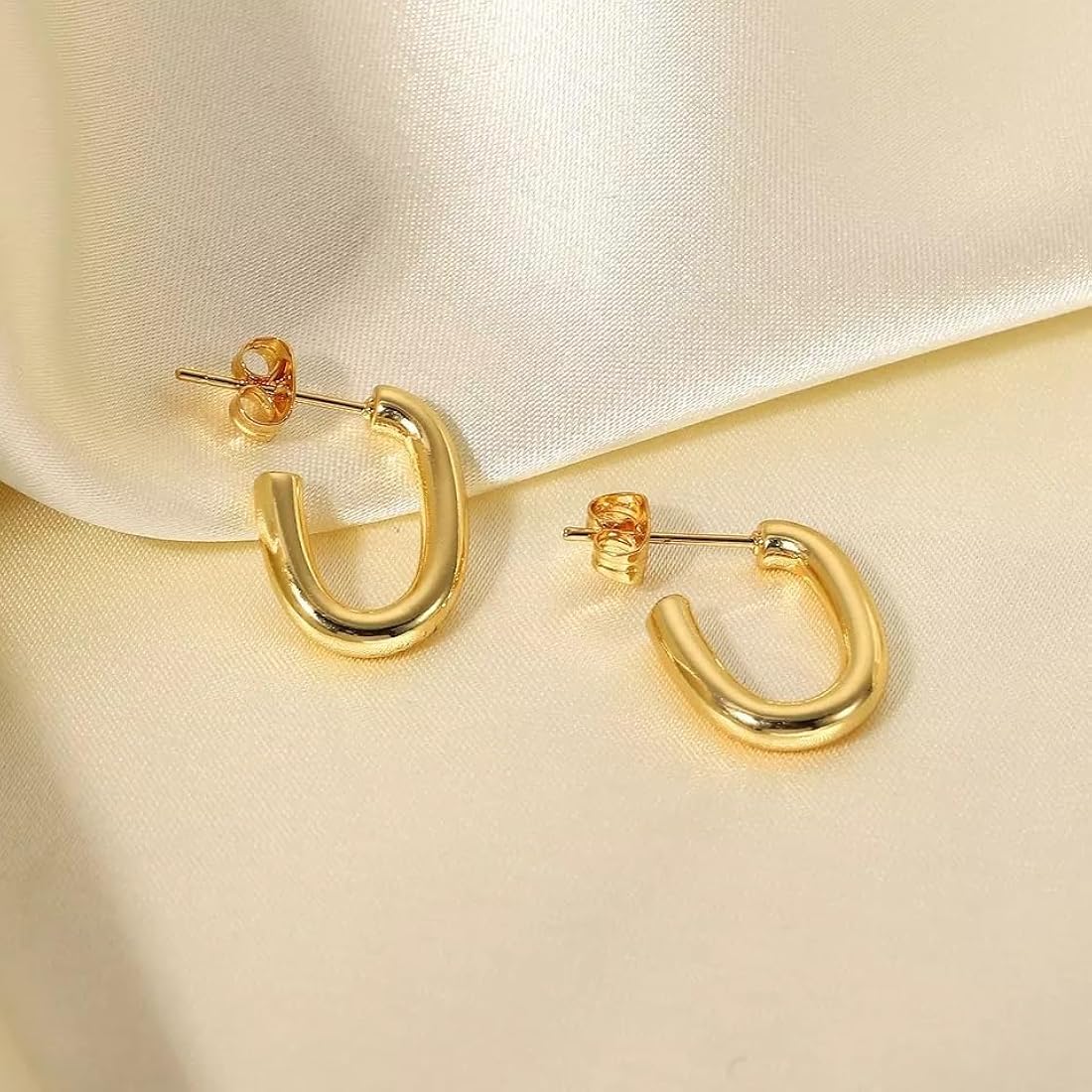 Half Hoop Gold Earrings