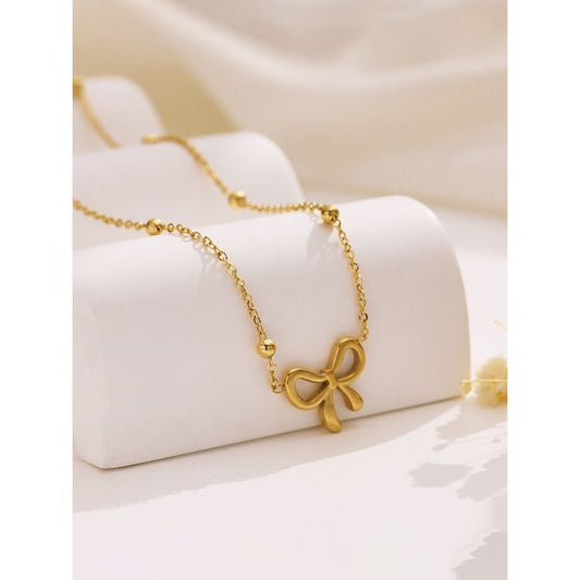 Bow Gold necklace